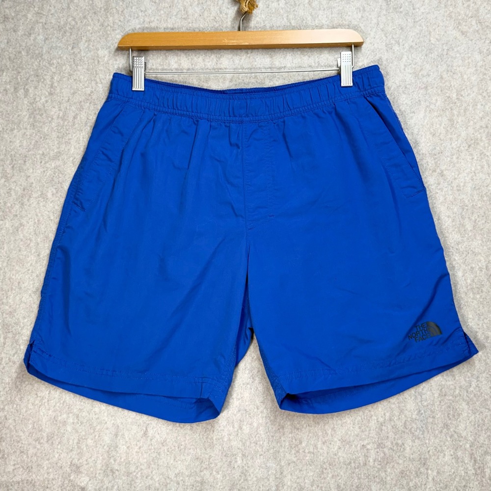 The North Face FlashDry Mens Blue Hiking Athletic Shorts Size Medium M 7 Inseam